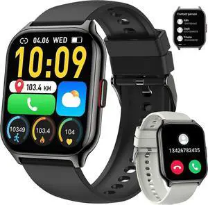 Ecocleanpath Smart Watch with Heart Rate Monitor, IPX8 Waterproof Fitness Tracker for Android iPhone, 112 Sports Modes