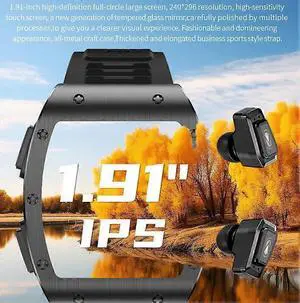 Ecocleanpath TWS 2-in-1 Smartwatch with Bluetooth Calling, Blood Oxygen Monitor & Multi-Sport Modes (Black) Ecocleanpath TWS 2-in-1 Smartwatch with Bluetooth Calling, Blood Oxygen Monitor & Multi-Sport Modes (Black)