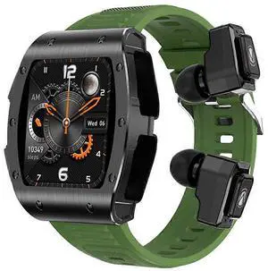 Ecocleanpath TWS 2-in-1 Smartwatch: Bluetooth Calling, Blood Oxygen Monitor, 1.91" HD Screen, Green Ecocleanpath TWS 2-in-1 Smartwatch: Bluetooth Calling, Blood Oxygen Monitor, 1.91" HD Screen, Green