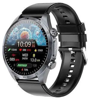 Ecocleanpath Smartwatch with Bluetooth Calling & AMOLED Display - ECG, Blood Oxygen, Sleep Monitor, Health Tracker (Black) Ecocleanpath Smartwatch with Bluetooth Calling & AMOLED Display - ECG, Blood Oxygen, Sleep Monitor, Health Tracker (Black)