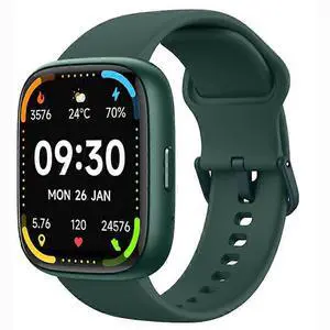Ecocleanpath Faweio Smartwatch with Alexa, Bluetooth Calling, 100+ Sports Modes, Health Monitor, 1.83" Screen (Green)