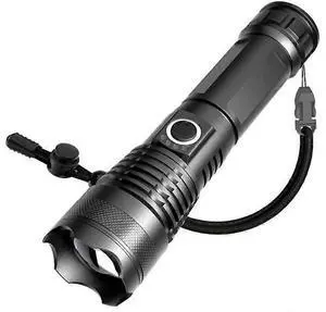 Ecocleanpath USB Rechargeable Zoom Flashlight, Telescopic Long-Range Aluminum Alloy Strong Light for Outdoor & Emergency (Black) Ecocleanpath USB Rechargeable Zoom Flashlight, Telescopic Long-Range Aluminum Alloy Strong Light for Outdoor & Emergency (Black)