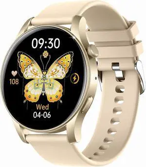 Ecocleanpath Fashion Smart Watch 1.43" AMOLED, Call Function, 466*466 HD, iPhone & Android Compatible (Golden) Ecocleanpath Fashion Smart Watch 1.43" AMOLED, Call Function, 466*466 HD, iPhone & Android Compatible (Golden)
