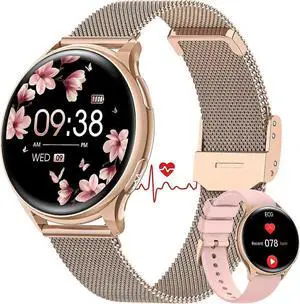 Ecocleanpath 1.27" Women's Smart Watch with Calls, 150+ Sports, Heart Rate & SpO2 Monitor, Menstrual Tracker, IP68, iOS/Android Ecocleanpath 1.27" Women's Smart Watch with Calls, 150+ Sports, Heart Rate & SpO2 Monitor, Menstrual Tracker, IP68, iOS/Android