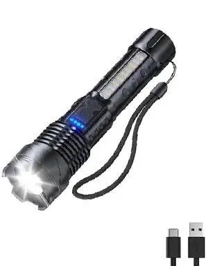 Ecocleanpath Earc 1500 Lumens USB Rechargeable Flashlight, IPX4 Waterproof, 8 Modes for Camping & Emergency Ecocleanpath Earc 1500 Lumens USB Rechargeable Flashlight, IPX4 Waterproof, 8 Modes for Camping & Emergency