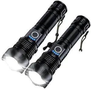 Ecocleanpath Rechargeable Flashlights 2-Pack, 990K Lumens Super Bright, 5 Modes & 12H Runtime, IPX7 Waterproof LED Flashlight Ecocleanpath Rechargeable Flashlights 2-Pack, 990K Lumens Super Bright, 5 Modes & 12H Runtime, IPX7 Waterproof LED Flashlight