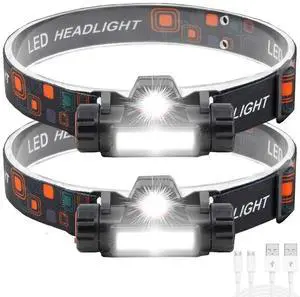 Ecocleanpath 1200 Lumen Rechargeable Headlamp, Waterproof LED Headlight with Magnetic Base for Outdoor Cycling & Work
