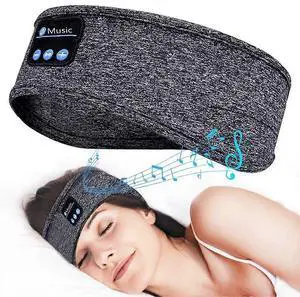 Bluetooth Sleep Headband with Thin Speakers, Wireless Music & Sleep Mask for Comfortable Night Rest (Gray) Bluetooth Sleep Headband with Thin Speakers, Wireless Music & Sleep Mask for Comfortable Night Rest (Gray)