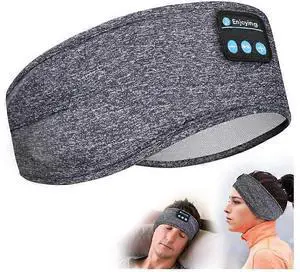 Bluetooth Sleep Headphones Headband - Ultra-Thin Speakers for Side Sleepers, Gray | Noise Blocking & Washable Bluetooth Sleep Headphones Headband - Ultra-Thin Speakers for Side Sleepers, Gray | Noise Blocking & Washable