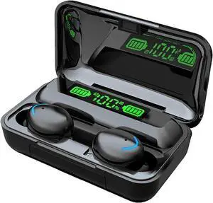 Bluetooth 5.3 Wireless Earbuds, 40H Playtime, LED Power Display, Touch Control, IPX Waterproof, Deep Bass