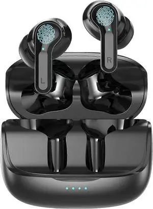 V5.3 Wireless Earbuds, 60H Playtime, LED Display, IPX5 Waterproof, Noise Cancelling Bluetooth Headphones