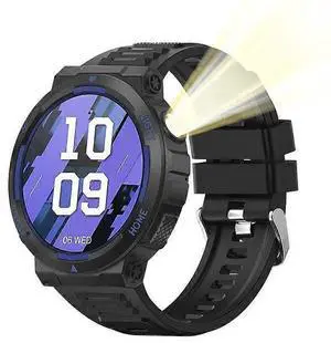 Ecocleanpath Smart Fitness Watch 1.53" HD Screen, Heart Rate/Blood Oxygen Monitor, Auto Strength Training Tracker (Black Blue)