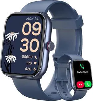 Ecocleanpath Smart Watch with Alexa, 1.91" HD Screen, IP68 Waterproof, Heart Rate & Sleep Tracker, Blue Ecocleanpath Smart Watch with Alexa, 1.91" HD Screen, IP68 Waterproof, Heart Rate & Sleep Tracker, Blue