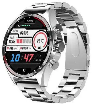 Ecocleanpath Silver Smartwatch with Bluetooth Calling, 100+ Sports Modes, SOS & Music Playback Ecocleanpath Silver Smartwatch with Bluetooth Calling, 100+ Sports Modes, SOS & Music Playback