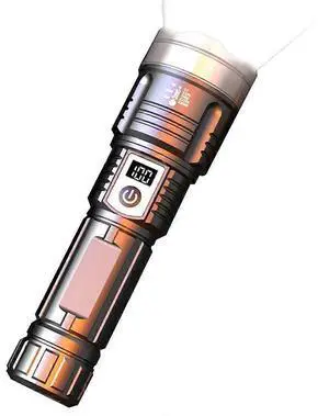 Ecocleanpath 900,000LM Rechargeable Tactical Flashlight, 5 Modes, LCD Display, Waterproof, USB Power Bank