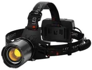 Ecocleanpath Rechargeable LED Headlamp with Zoom & USB Charging, Waterproof for Outdoor Fishing, Camping, Cycling (Black) Ecocleanpath Rechargeable LED Headlamp with Zoom & USB Charging, Waterproof for Outdoor Fishing, Camping, Cycling (Black)