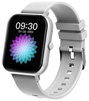 Ecocleanpath Smart Watch 1.83" with Bluetooth Calling, Blood Pressure & Heart Rate Monitor, IP68 Waterproof, Silver