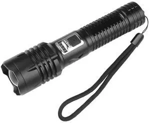 Ecocleanpath Rechargeable LED Tactical Flashlight, 12000LM Super Bright, 5 Modes, Waterproof Zoomable for Outdoor