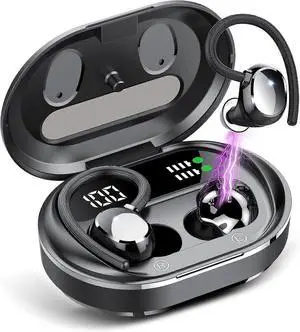 Q35 Wireless Earbuds, 2023 Ultralight Sport Bluetooth 5.3 Headphones with LED Display, IPX7 Waterproof, 30H Playtime
