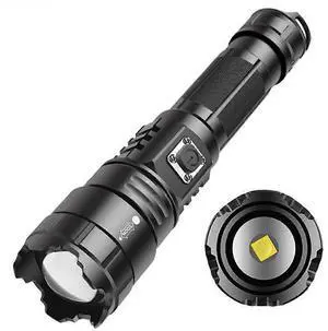 Ecocleanpath XHP70 LED Tactical Flashlight, 90000 Lumens Super Bright, 5 Modes Zoomable, USB Rechargeable, Waterproof for Camping & Emergency (Black) Ecocleanpath XHP70 LED Tactical Flashlight, 90000 Lumens Super Bright, 5 Modes Zoomable, USB Rechargeable, Waterproof for Camping & Emergency (Black)