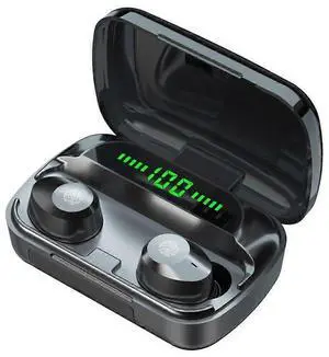 Black Wireless Bluetooth Earbuds with Charging Case, Noise Cancelling & Sweatproof Black Wireless Bluetooth Earbuds with Charging Case, Noise Cancelling & Sweatproof