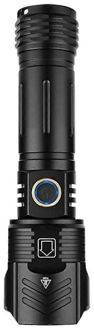 Ecocleanpath 100,000 Lumens Rechargeable LED Flashlight, 5 Modes Zoomable IPX5 Waterproof Tactical Spotlight for Outdoor Ecocleanpath 100,000 Lumens Rechargeable LED Flashlight, 5 Modes Zoomable IPX5 Waterproof Tactical Spotlight for Outdoor