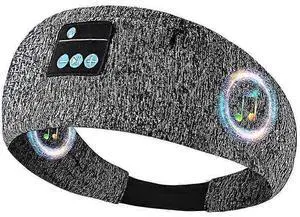 Bluetooth 3-in-1 Sleep Headband: Adjustable, Breathable for Exercise, Insomnia & Side-Lying (Black)