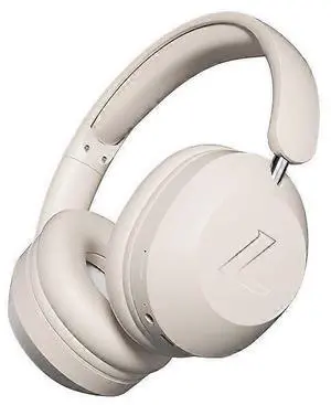 Wireless Noise Cancelling Headphones, HiFi Stereo Foldable Low Latency with Mic (Off White)
