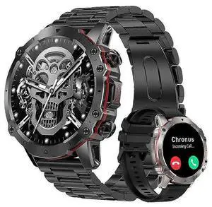 Ecocleanpath Military Smart Watch for Men: 1.43" AMOLED, Bluetooth Calls, 50+ Sports Modes, Waterproof Black Ecocleanpath Military Smart Watch for Men: 1.43" AMOLED, Bluetooth Calls, 50+ Sports Modes, Waterproof Black