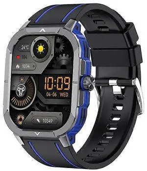 Ecocleanpath Smartwatch with Bluetooth Calling, 2.06" AMOLED, Voice Control, Fitness & Health Tracker (Blue)