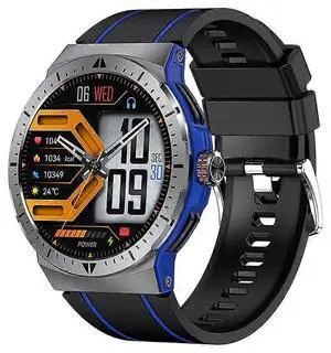 Ecocleanpath Smartwatch with Bluetooth Calling, 1.43" AMOLED Display, 100+ Sports Modes, Health Tracker (Blue)