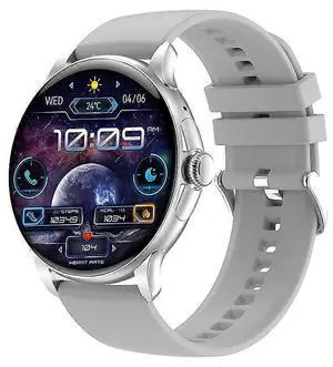 Ecocleanpath Smartwatch with Bluetooth Calling, 1.43" AMOLED Display, Heart Rate & 100+ Sports Modes, Grey Ecocleanpath Smartwatch with Bluetooth Calling, 1.43" AMOLED Display, Heart Rate & 100+ Sports Modes, Grey