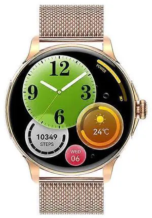 Ecocleanpath Smartwatch with Bluetooth Calling, 1.43" AMOLED Display, Heart Rate Monitor, 100+ Sports Modes (Rose)