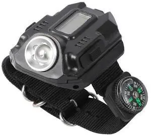 Ecocleanpath Rechargeable LED Wrist Light Watch for Running & Hiking, Hands-Free Flashlight with Time Display (Black) Ecocleanpath Rechargeable LED Wrist Light Watch for Running & Hiking, Hands-Free Flashlight with Time Display (Black)