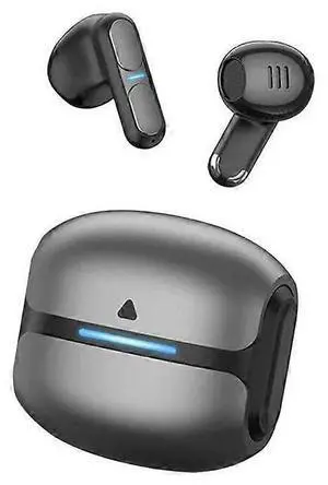 Bluetooth 5.3 Wireless Headset with LED Display, Game/Music Modes, 6H Playback (Black)