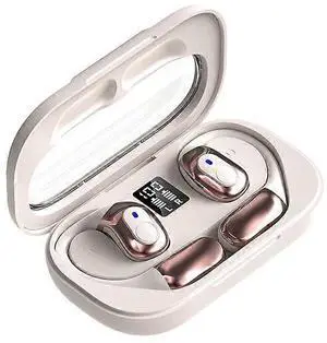 Beige Bluetooth 5.4 Open-Back Headphones, IPX5 Waterproof, 30H Playtime, HD Mics Beige Bluetooth 5.4 Open-Back Headphones, IPX5 Waterproof, 30H Playtime, HD Mics