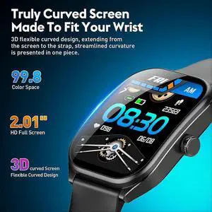 Ecocleanpath Curve Smart Watch: 2.01" Fitness Tracker, Answer Calls, 120+ Modes, HR/SpO2 Monitor, IP68 Waterproof Ecocleanpath Curve Smart Watch: 2.01" Fitness Tracker, Answer Calls, 120+ Modes, HR/SpO2 Monitor, IP68 Waterproof