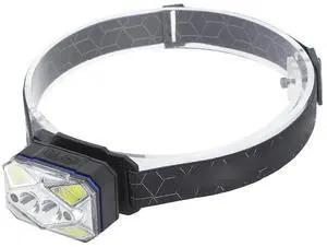 Ecocleanpath Rechargeable Motion Sensor LED Headlamp, Waterproof COB Light with 9 Modes for Adults (Black)