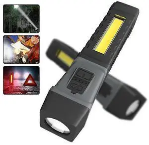 Ecocleanpath Rechargeable LED Work Light & Flashlight, 5 Modes, Magnetic Base, 90° Foldable, 8W 50m Range (Black) Ecocleanpath Rechargeable LED Work Light & Flashlight, 5 Modes, Magnetic Base, 90° Foldable, 8W 50m Range (Black)