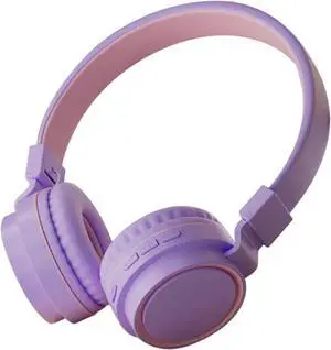 Bluetooth 5.3 Wireless Headphones with Active Noise Cancelling, Hi-Fi Sound for Gaming & Work (Purple)