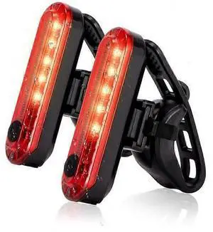 EcocleanpathUSB Rechargeable LED Bike Tail Light 2-Pack, 240° Ultra-Bright Waterproof Cycling Safety Flashlight (Black) EcocleanpathUSB Rechargeable LED Bike Tail Light 2-Pack, 240° Ultra-Bright Waterproof Cycling Safety Flashlight (Black)
