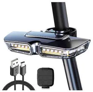 EcocleanpathWireless Bike Turn Signal Tail Light - 200 Lumen USB-C Rechargeable, Waterproof Rear Bicycle Light (Black) EcocleanpathWireless Bike Turn Signal Tail Light - 200 Lumen USB-C Rechargeable, Waterproof Rear Bicycle Light (Black)
