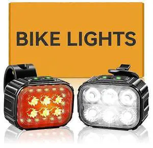 EcocleanpathSuper Bright Bike Light Set, 150ft LED Headlight & Taillight, IP65 Waterproof, USB-C Charging EcocleanpathSuper Bright Bike Light Set, 150ft LED Headlight & Taillight, IP65 Waterproof, USB-C Charging