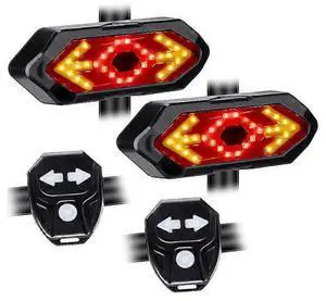 Ecocleanpath2-Pack Wireless Bike Tail Light with Turn Signals & Remote Control, USB Rechargeable LED Bicycle Rear Light, Waterproof (Black) Ecocleanpath2-Pack Wireless Bike Tail Light with Turn Signals & Remote Control, USB Rechargeable LED Bicycle Rear Light, Waterproof (Black)