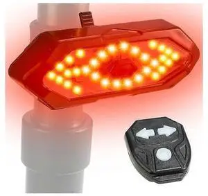 EcocleanpathSmart 3-in-1 Bike Taillight with Brake Sensor, Turn Signals & Horn - USB Rechargeable, Waterproof, Black EcocleanpathSmart 3-in-1 Bike Taillight with Brake Sensor, Turn Signals & Horn - USB Rechargeable, Waterproof, Black