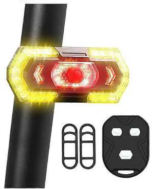 EcocleanpathWireless Remote Bike Tail Light, 350LM USB Rechargeable, 5 Modes Waterproof Safety Cycling Light (Black) EcocleanpathWireless Remote Bike Tail Light, 350LM USB Rechargeable, 5 Modes Waterproof Safety Cycling Light (Black)