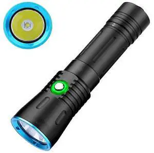 Ecocleanpath 1500 Lumens Diving LED Flashlight, 150m IPX8 Waterproof Scuba Light with Rechargeable Battery (Black) Ecocleanpath 1500 Lumens Diving LED Flashlight, 150m IPX8 Waterproof Scuba Light with Rechargeable Battery (Black)