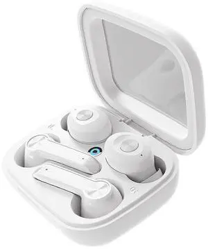 White Wireless Bluetooth Headset - Stereo Sound, Low Latency, IPX5 Waterproof & Touch Control