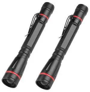 Ecocleanpath 2-Pack 100 Lumen Pen Flashlights, 3 Modes, Water Resistant EDC Pocket Light (Black) Ecocleanpath 2-Pack 100 Lumen Pen Flashlights, 3 Modes, Water Resistant EDC Pocket Light (Black)
