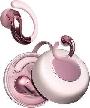 Earhook Earbuds TWS Bluetooth 5.4 Earrings Style, 5H Play, Sweatproof, Pink for iPhone Android Earhook Earbuds TWS Bluetooth 5.4 Earrings Style, 5H Play, Sweatproof, Pink for iPhone Android